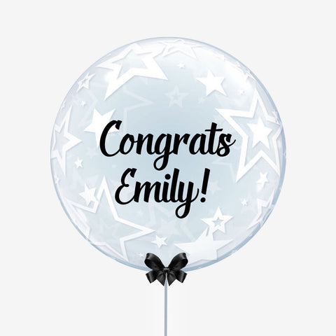 Personalised Stars Bubble Balloon