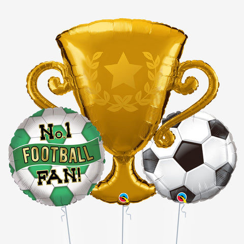 Green & White Trophy Balloons - Box Balloons