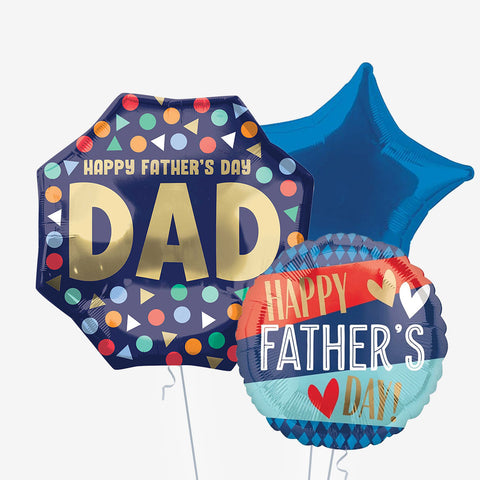 Happy Father’s Day Gold & Blue Balloons