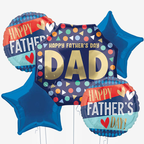 Happy Father’s Day Gold & Blue Balloons