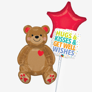 Get Well Soon Bear Balloons