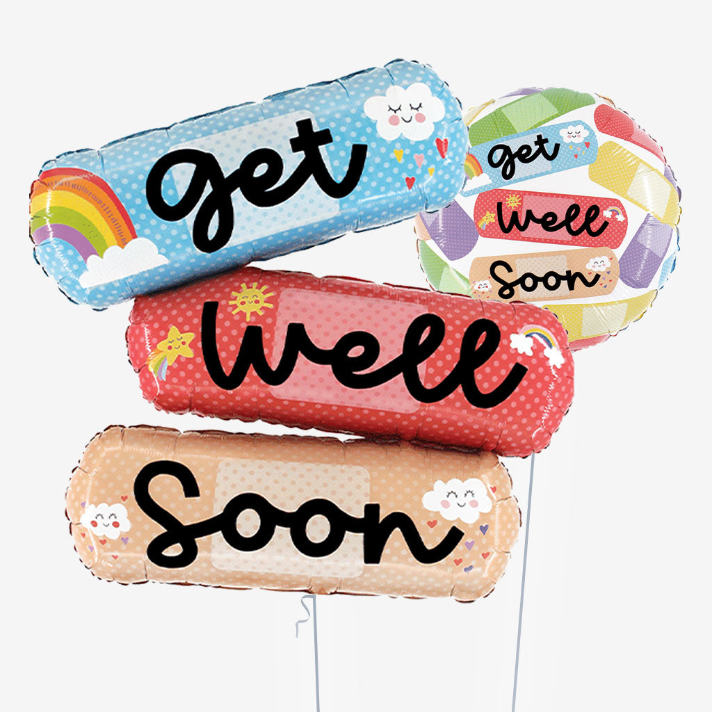 Get Well Soon Plasters Balloons - Box Balloons