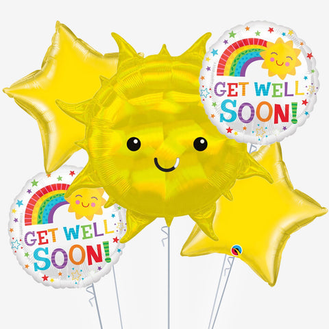 Get Well Soon Sunshine Balloons - Box Balloons