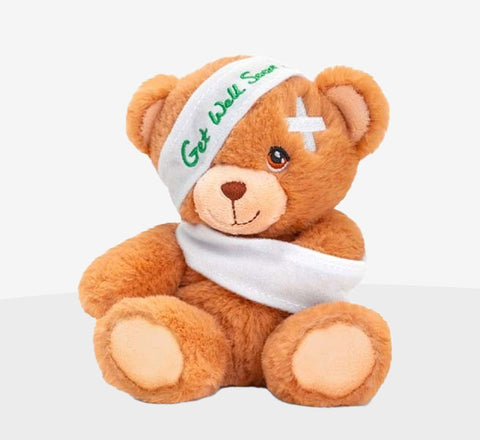 Get Well Soon Teddy Bear - Box Balloons