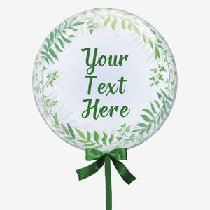 Personalised Greenery Bubble Balloon