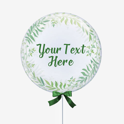 Personalised Greenery Bubble Balloon