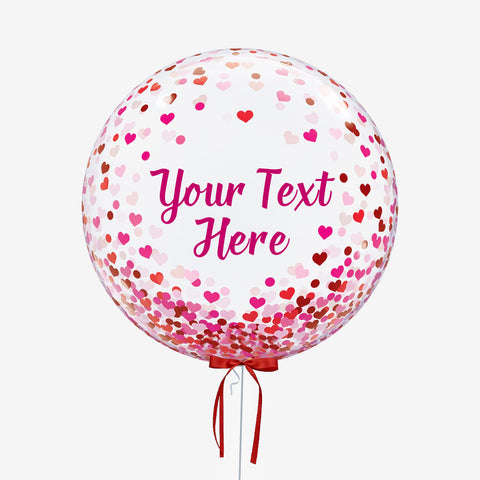 Personalised Heart Bubble Balloon - Box Balloons