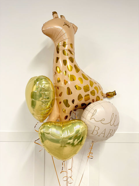 Hello Baby Giraffe Balloons - Box Balloons