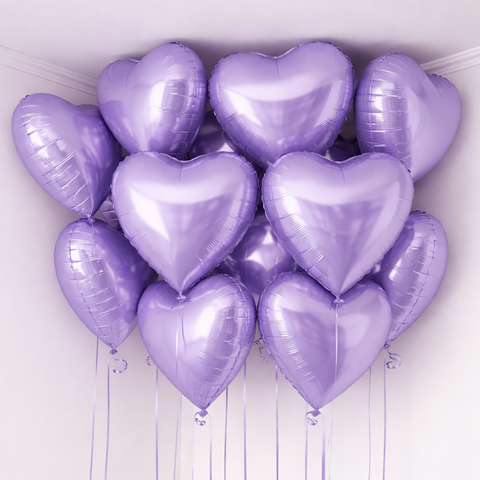 Lilac Heart Ceiling Balloons