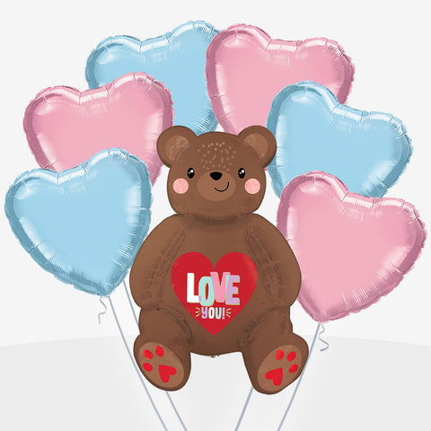 Bear & Hearts Balloons