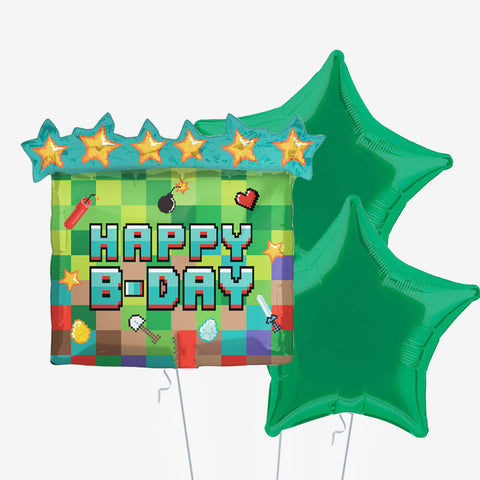 Pixel Party Birthday Balloons