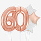 Rose Gold Stars & Number Balloons
