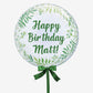 Personalised Greenery Bubble Balloon