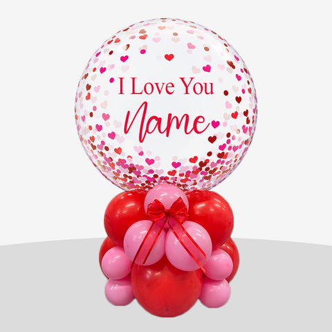 I Love You Personalised Bubble Balloon Stack