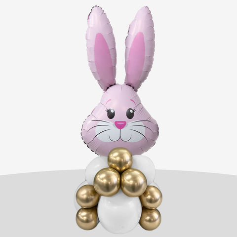 Cute Easter Bunny White Balloon Stack
