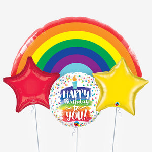 Rainbow Birthday Balloons