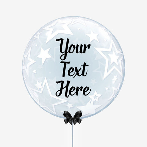 Personalised Stars Bubble Balloon