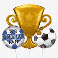 Blue & White Trophy Balloons - Box Balloons