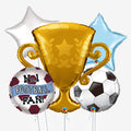 Claret & Blue Trophy Balloons - Box Balloons