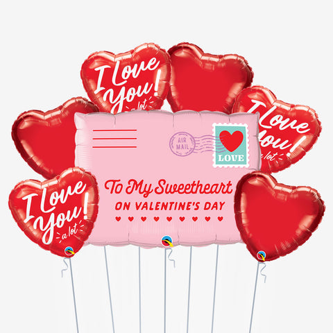 Valentine's Sweetheart Letter Balloons - Box Balloons