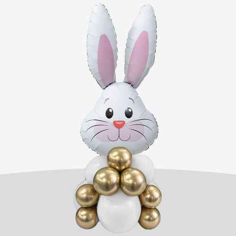 Cute Easter Bunny White Balloon Stack