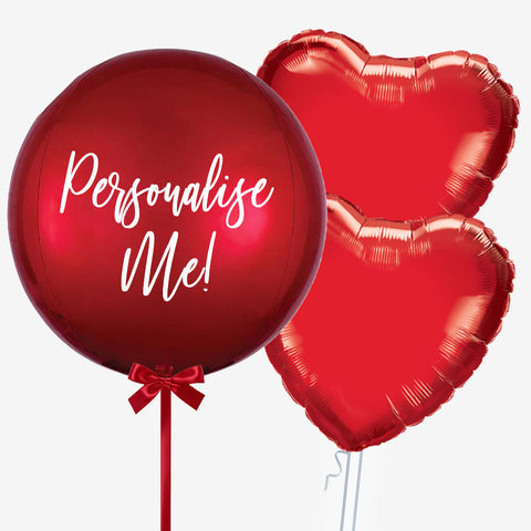 Personalised Red Orb Balloon