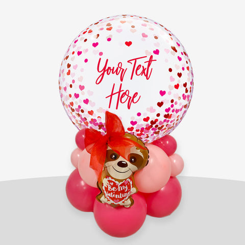 Personalised Heart Bubble Balloon Stack - Box Balloons