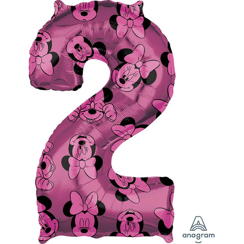 26" Minnie Mouse Number Balloons
