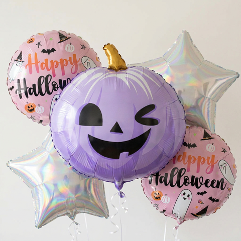 Purple Pumpkin Halloween Balloons