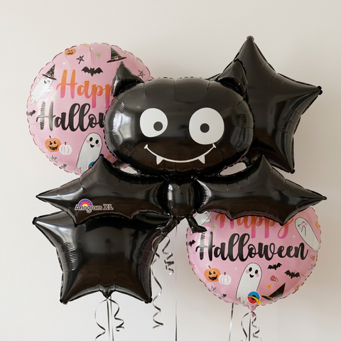 Pink Bat Halloween Balloons