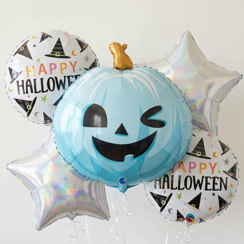 Blue Pumpkin Halloween Balloons