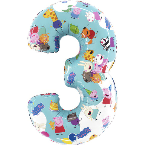 26” Peppa Pig Number Balloons