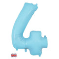 34" Pastel Matte Blue Number Balloons | Box Balloons | Next-Day Balloon Delivery