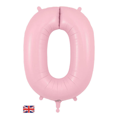 34" Pastel Matte Pink Number Balloons | Box Balloons | Next-Day Balloon Delivery