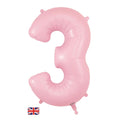 34" Pastel Matte Pink Number Balloons | Box Balloons | Next-Day Balloon Delivery