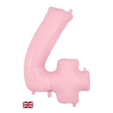 34" Pastel Matte Pink Number Balloons | Box Balloons | Next-Day Balloon Delivery