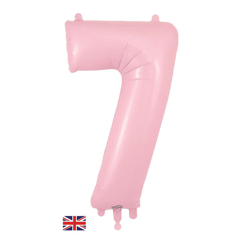 34" Pastel Matte Pink Number Balloons | Box Balloons | Next-Day Balloon Delivery