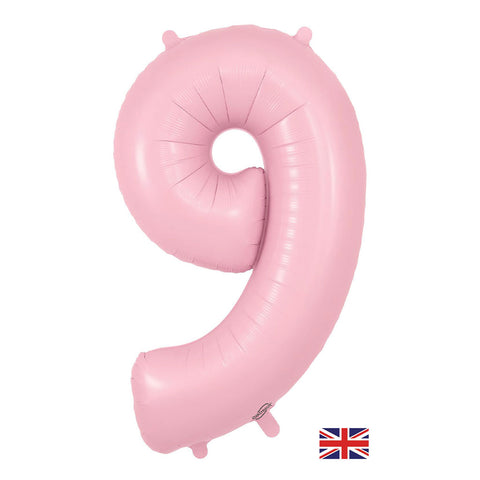 34" Pastel Matte Pink Number Balloons | Box Balloons | Next-Day Balloon Delivery