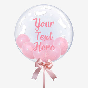 Personalised Baby Feet Bubble Balloon