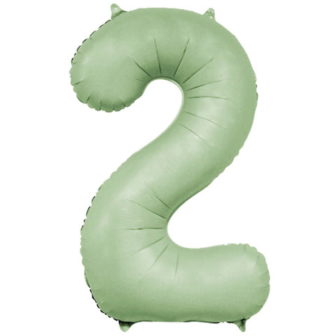 Sage Green Number Balloons