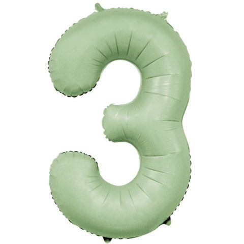 Sage Green Number Balloons