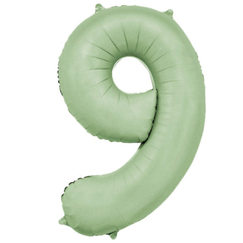 Sage Green Number Balloons
