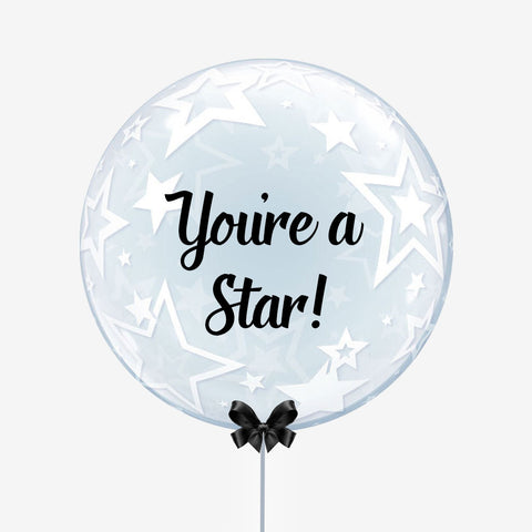 Personalised Stars Bubble Balloon