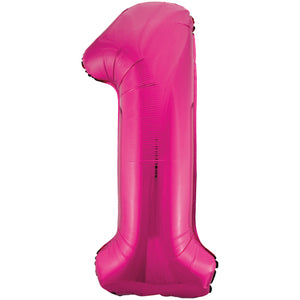 34" Pink Number Balloons