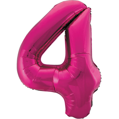 34" Pink Number Balloons - Box Balloons