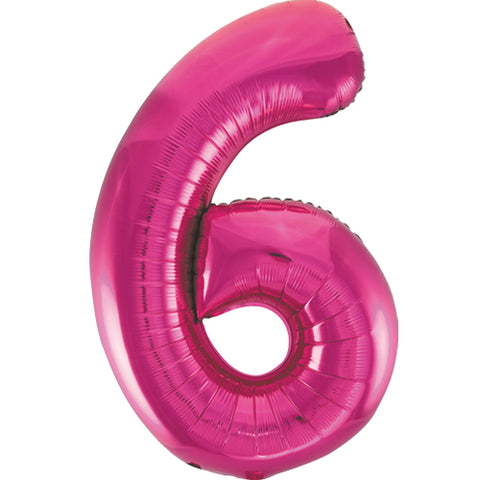 34" Pink Number Balloons - Box Balloons