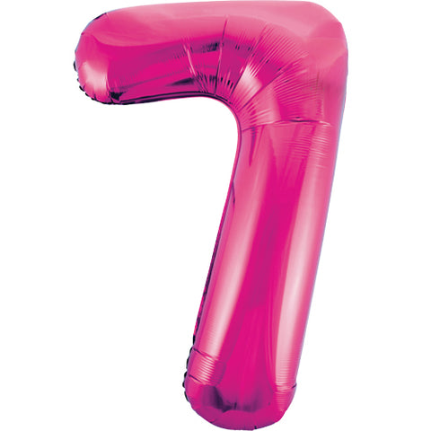 34" Pink Number Balloons - Box Balloons