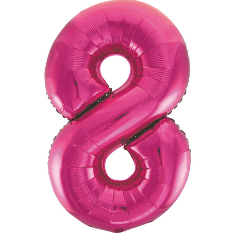 34" Pink Number Balloons - Box Balloons