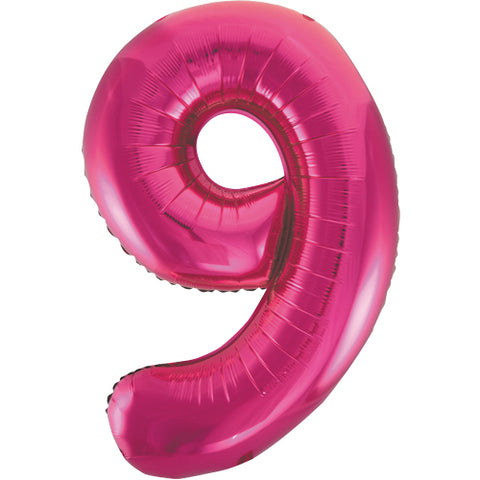 34" Pink Number Balloons - Box Balloons