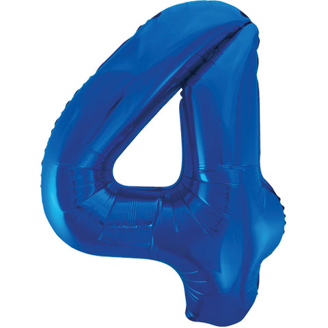 34" Blue Number Balloons - Box Balloons